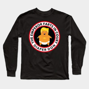 Diaper Don Farts in court Long Sleeve T-Shirt